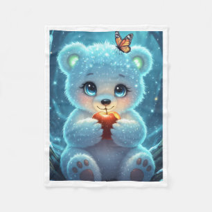 Couverture Polaire Nounours Ours avec Lancer de Pomme