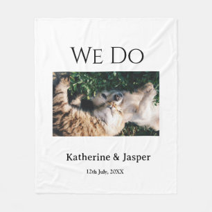 Couverture Polaire Nous faisons mariage fiançailles nom animal photo