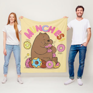 Couverture Polaire Nous Ours Nus - Grizz Donut Munchies!