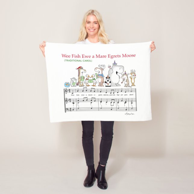 Couverture Polaire NOUS POISSONS EWE A MARE EGRETS MOOSE Sandra Boynt (En situation)