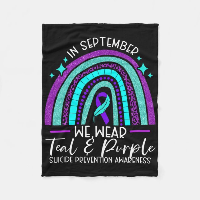 Couverture Polaire Nous Portons Une Sensibilisation Turquoise Et Viol (Devant)