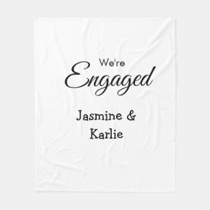 Couverture Polaire Nous sommes un couple fiancé nom romantique simple