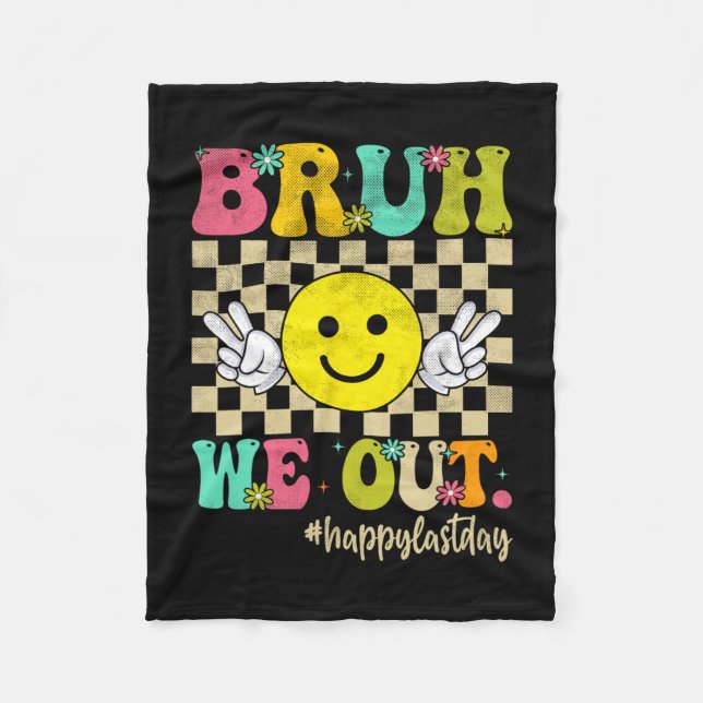 Couverture Polaire Nous Sortons Fille Garçon Super Joyeux Dernier Jou (Devant)