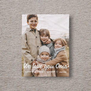 Couverture Polaire Nous vous aimons Famille Oma Moderne Photo Fleece