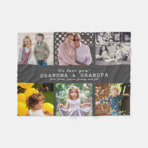 Couverture Polaire Nous vous aimons grand-mère et grand-père 6 Photo