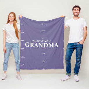 Couverture Polaire Nous Vous Aimons Grand-Mère Personnalisé Noms Des