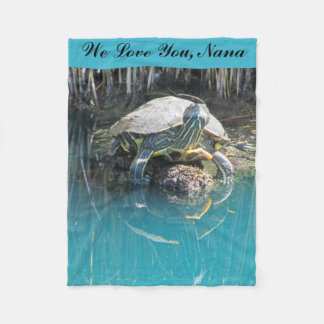 Couverture Polaire Nous vous aimons Nana Calme Tortue avec photo de r