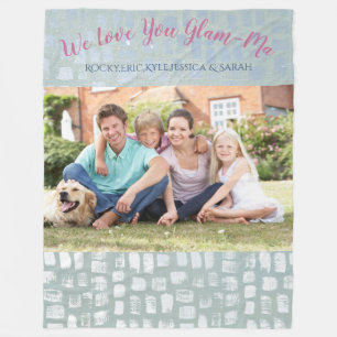 Couverture Polaire Nous vous aimons photo de famille Fascinant-MA