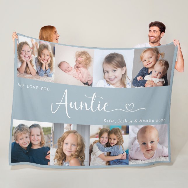 Couverture Polaire Nous vous aimons Tante Script 8 Photo Moderne (En situation)
