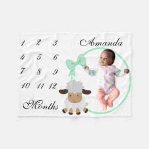 Couverture Polaire Nouveau bébé Jalon Bleu Eléphant photo