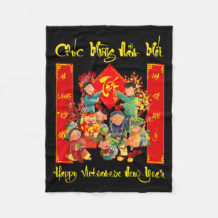 Couverture Polaire Nouveau Joyeux Vietnamien Chuc Mung Nam