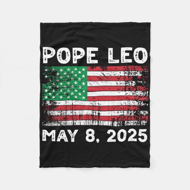 Couverture Polaire Nouveau Pape Leo (Devant)