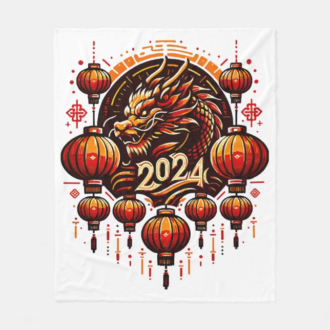 Couverture Polaire nouvel an chinois 2024 (Devant)