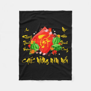 Couverture Polaire Nouvel An lunaire vietnamien 2026 Tet Viet Chuc Mu