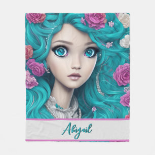 Couverture Polaire Nouvelle Princesse de Londres avec les cheveux et