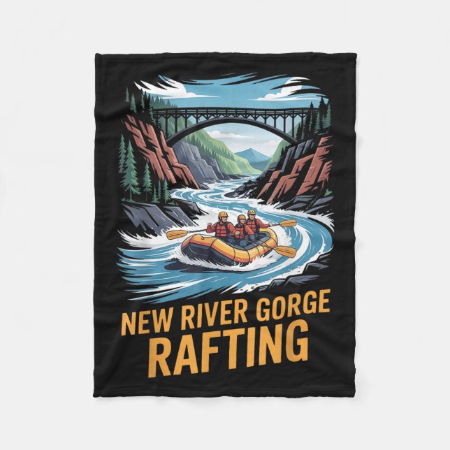 Couverture Polaire Nouvelle rivière Gorge Rafting Whitewater Kayak Ou (Devant)