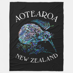 COUVERTURE POLAIRE NOUVELLE-ZÉLANDE KIWI ET FERN PAUA
