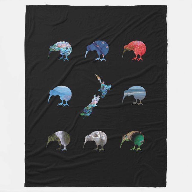 COUVERTURE POLAIRE NOUVELLE-ZÉLANDE KIWIS (Devant)