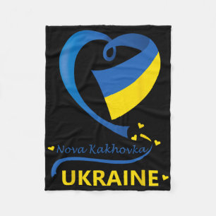 Couverture Polaire Nova Kakhovka Ukraine Drapeau National Emblème du