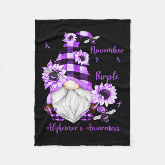Couverture Polaire Novembre Nous Portons Des Gnomes Violets Alzheimer