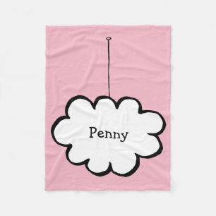 Couverture Polaire Nuage personnalisé sur une ficelle