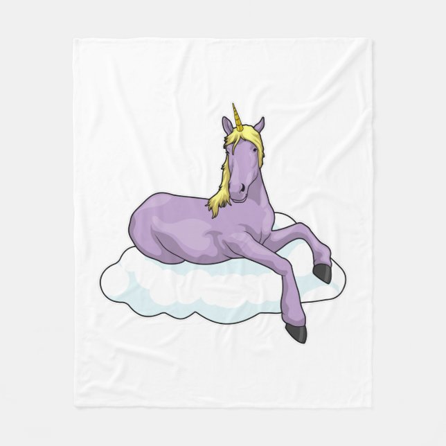 Couverture Polaire Nuage Unicorn (Devant)