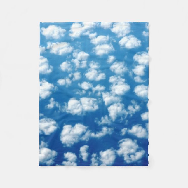Couverture Polaire Nuages dans le motif de ciel (Devant)