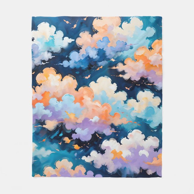 Couverture Polaire Nuages en mouvement (Devant)