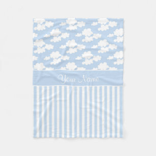Couverture Polaire Nuages et rayures mignons