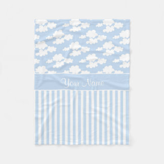 Couverture Polaire Nuages et rayures mignons