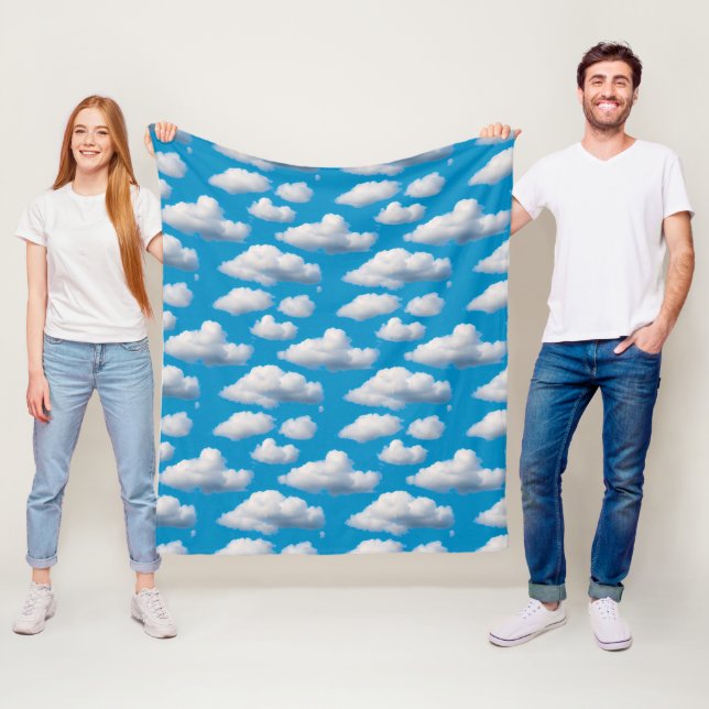 Couverture Polaire Nuages fluides (En situation)