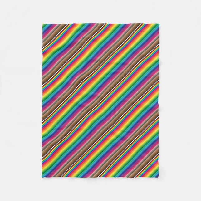 Couverture Polaire nuances de couleurs diagonales (Devant)