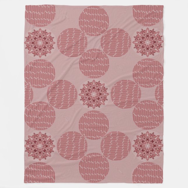 Couverture Polaire Nuances de rose Abstrait Arrière - plan Motif Cerc (Devant)