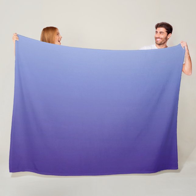 Couverture Polaire Nuances de violet de pervenche à bleu (En situation)