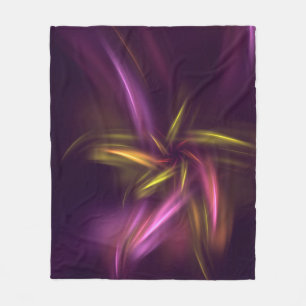 Couverture Polaire Nuances violettes Imaginaire Abstrait de fleurs