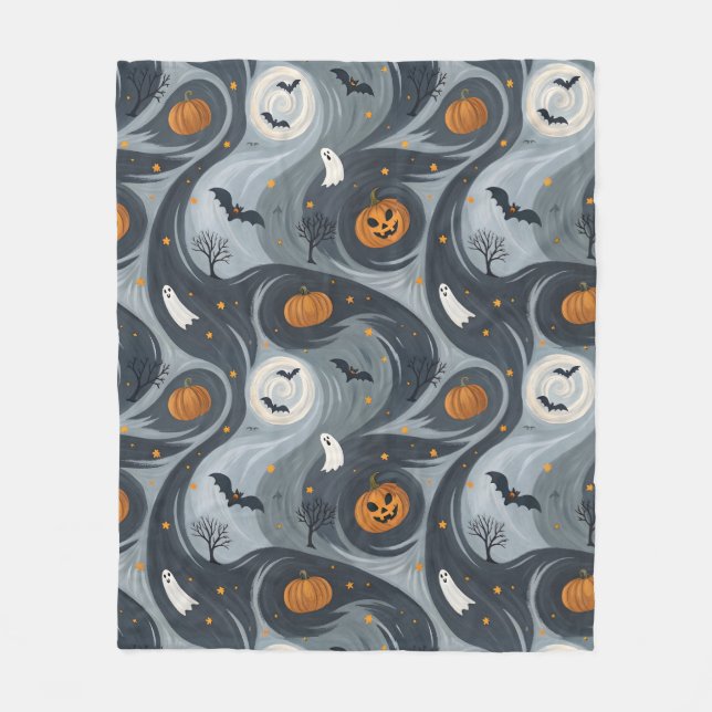 Couverture Polaire Nuit de la mort d'Halloween (Devant)