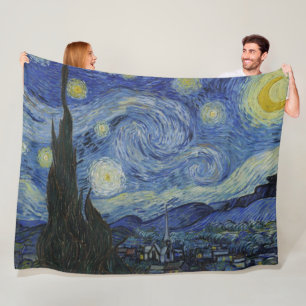 Couverture Polaire Nuit étoilée, peinture à l'huile, Vincent Van Gogh
