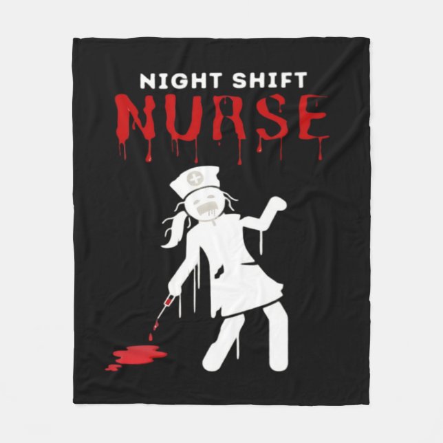 Couverture Polaire Nuit Shift Nurse Funny Halloween Classic T-Shirt (Devant)