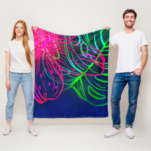 Couverture Polaire Nuit tropicale Luau électrique Nuit Aloha