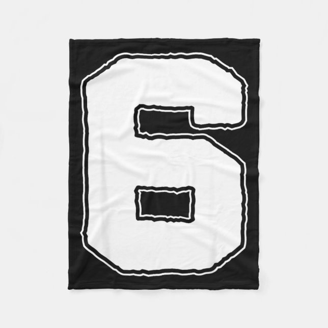 Couverture Polaire Number 6 6th Birthday Boy Kids Six Year Old Happy  (Devant)