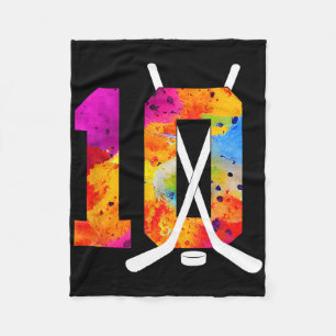 Couverture Polaire Numéro 10 Ans Hockey sur glace 10e Anniversaire (2