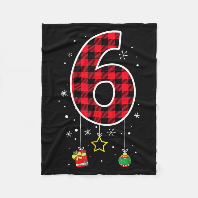 Couverture Polaire Numéro 6 Citation de mème drôle 6 7 Six Sept Noël (Devant)