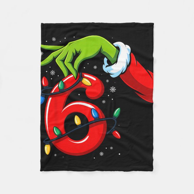 Couverture Polaire Numéro 6 correspondant 67 mème Noël Elfe Main Garç (Devant)