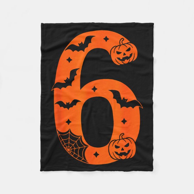 Couverture Polaire Numéro 6 Drôle Six Sept Mème Halloween  (Devant)