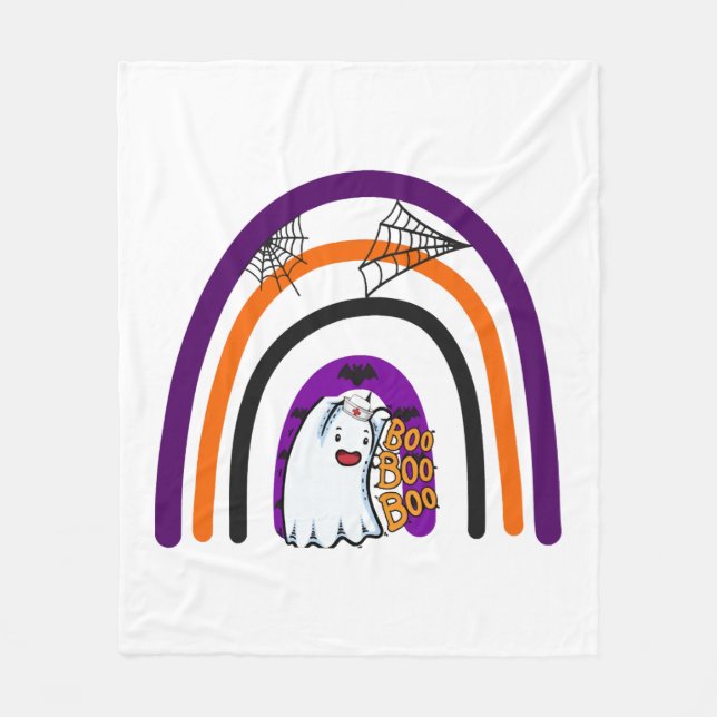 Couverture Polaire Nurse Boo Crew Funny Nurses Halloween Matching (Devant)