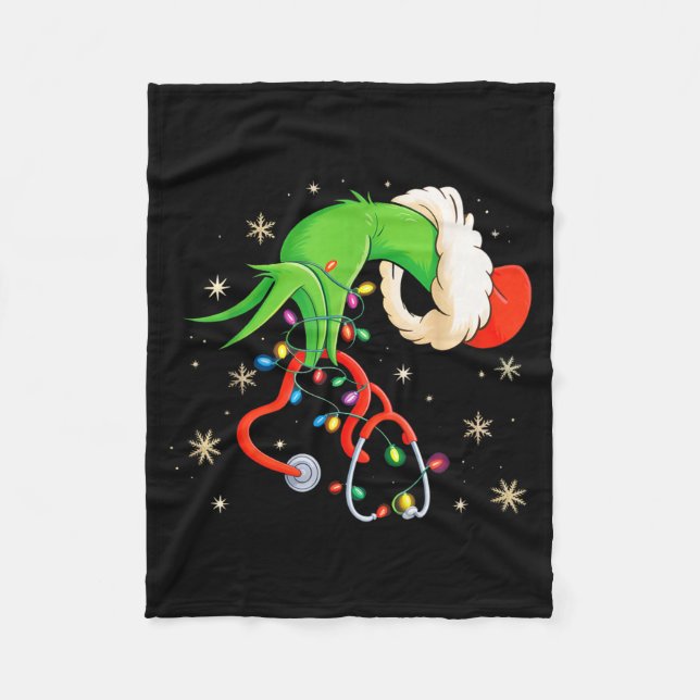 Couverture Polaire Nurse Christmas Stethoscope Nurses Xmas Santa Wome (Devant)