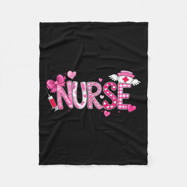 Couverture Polaire Nurse Graphique de la Saint-Valentin Nk pour Femme (Devant)