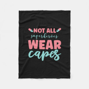 Couverture Polaire Nurse Not All Superhéroïes Wear Capes