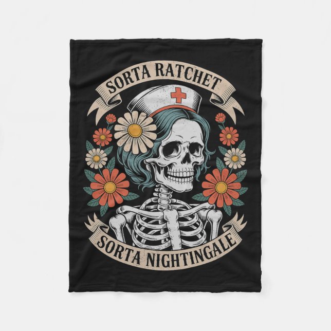 Couverture Polaire Nurse Sorta Ratchet Sorta Nightingale Skeleton Hal (Devant)