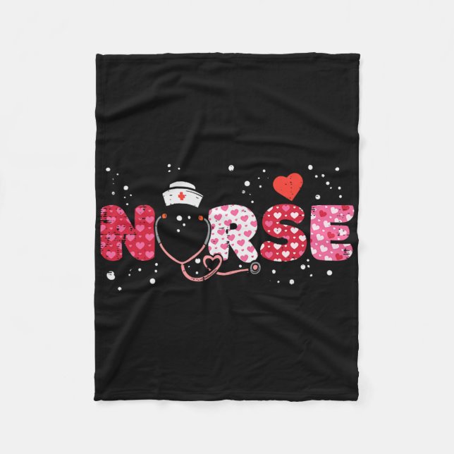 Couverture Polaire Nurse Valentines Day Valentine Scrub Top Femmes Sc (Devant)